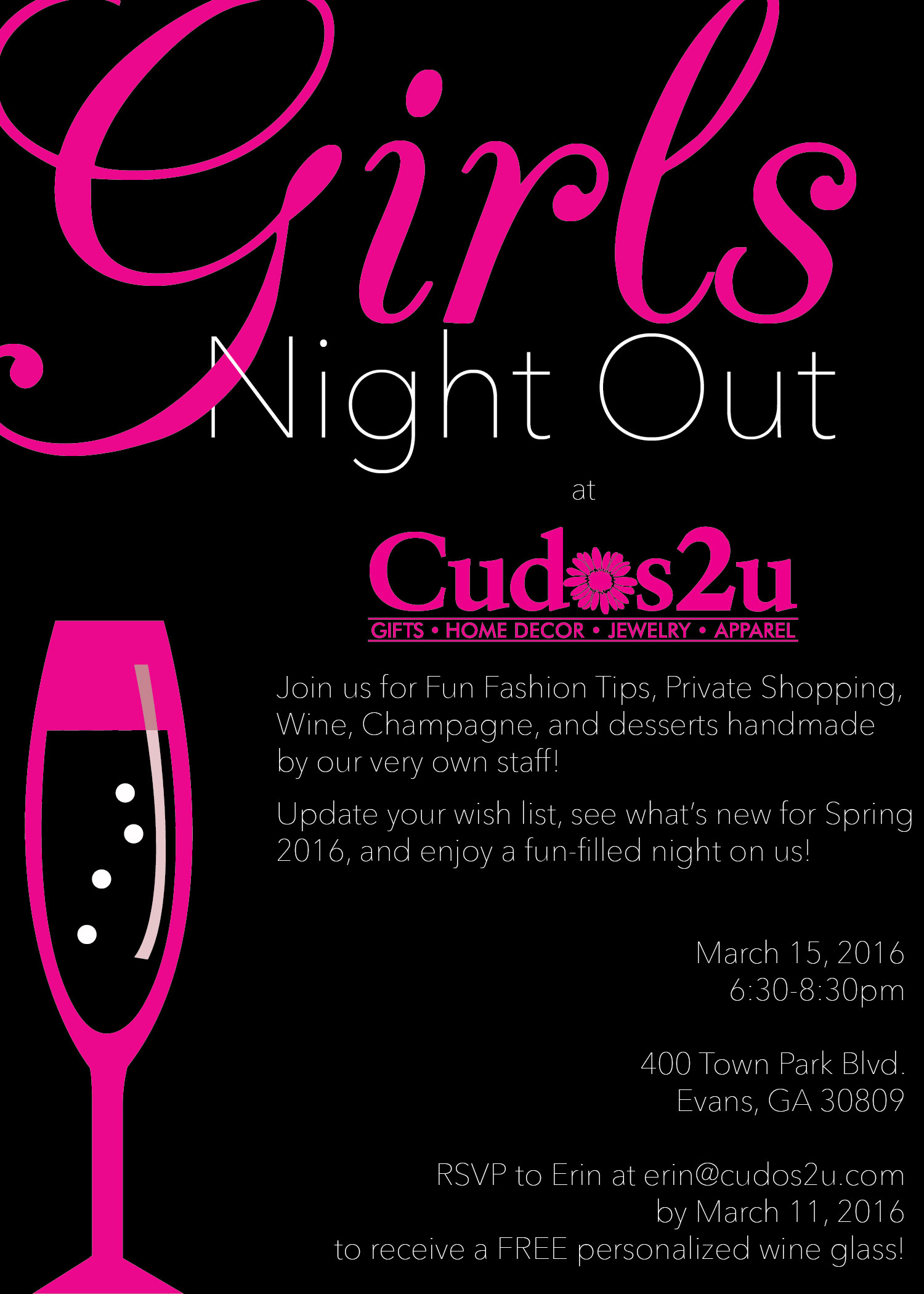 Girls Night Out at Cudos2u